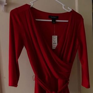 New White House Black Market Red Dress Size 2